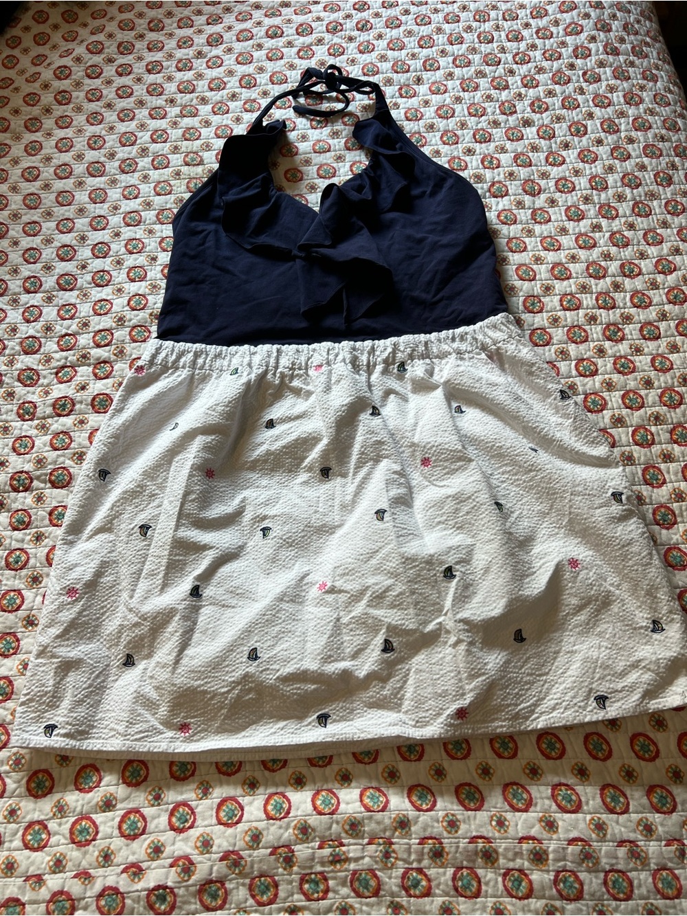 EUC Lilly Pulitzer Quinn Embroidered Halter Dress size XL - Picture 2 of 8
